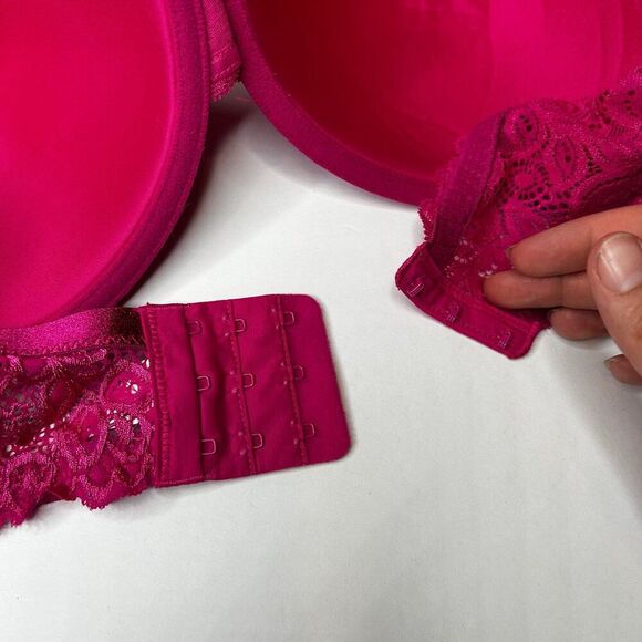 New Maidenform hot pink lace bra 40DD extra coverage - Picture 6 of 8